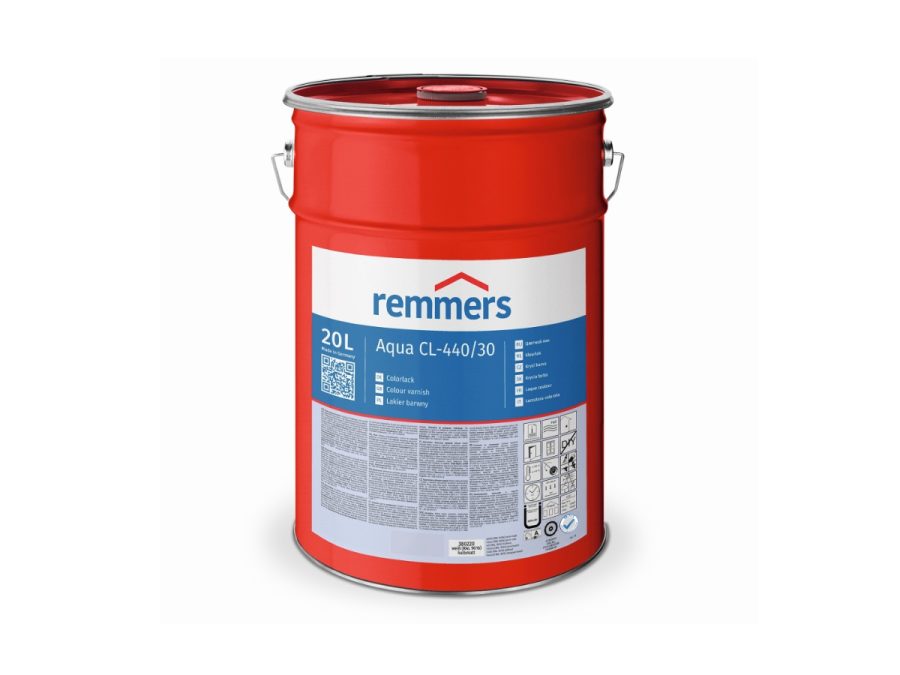 Remmers Aqua CL-440 vandeninis spalvotas lakas baldams ir MDF Reivira parduotuvėje