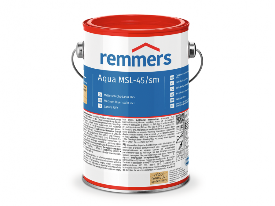 Remmers MSL-45 vidutinio sluoksnio medienos lazūra Reivira.shop