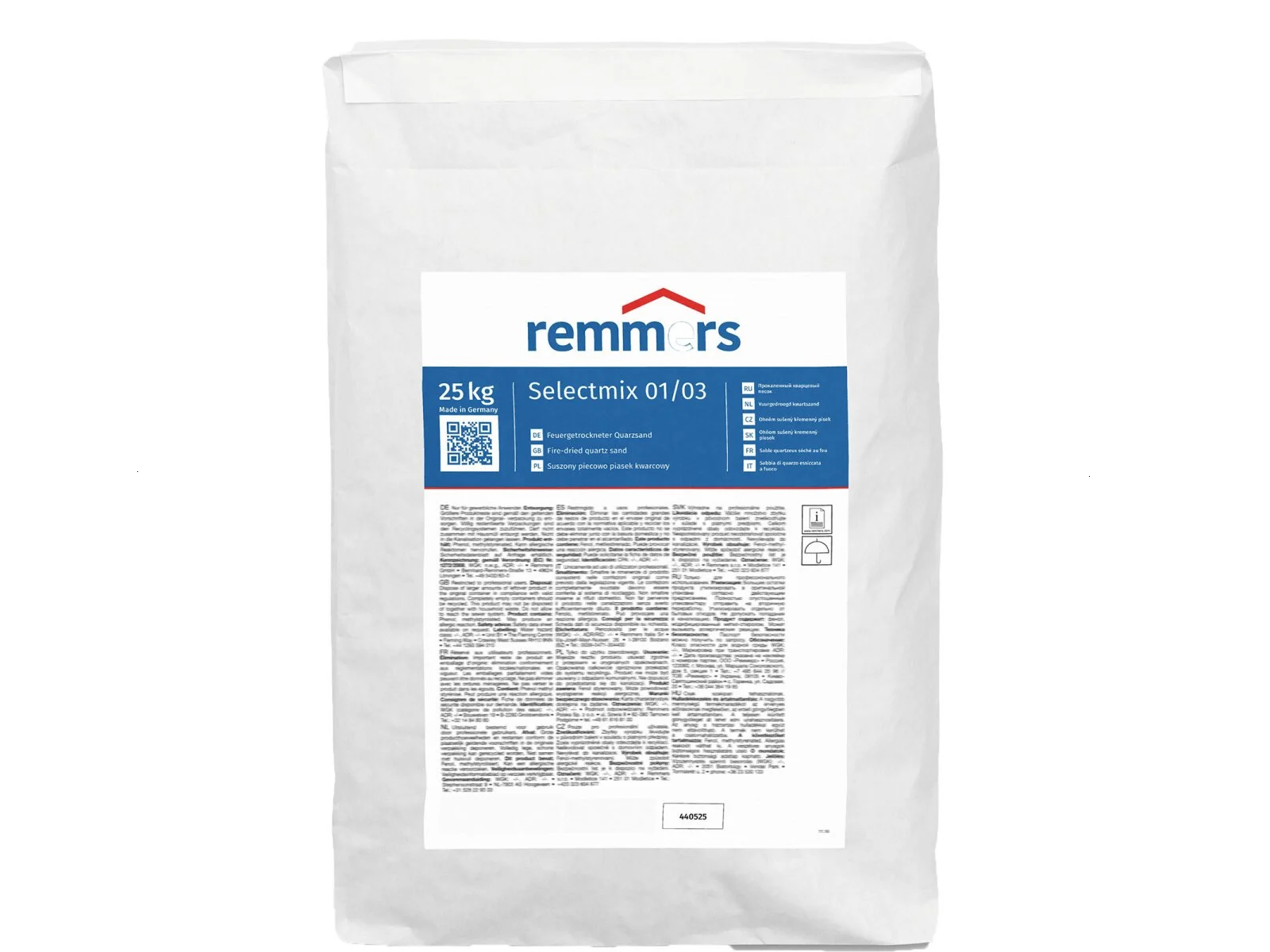 Remmers kvarcinis smėlis epoksidinėms grindų dangoms, 25 kg pakuotė
